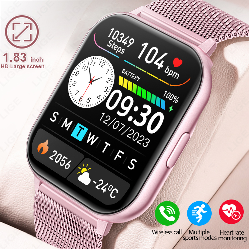 Smartwatch Ladies Watches For Women - New 1.83‘’ HD Screen Fashion Smart