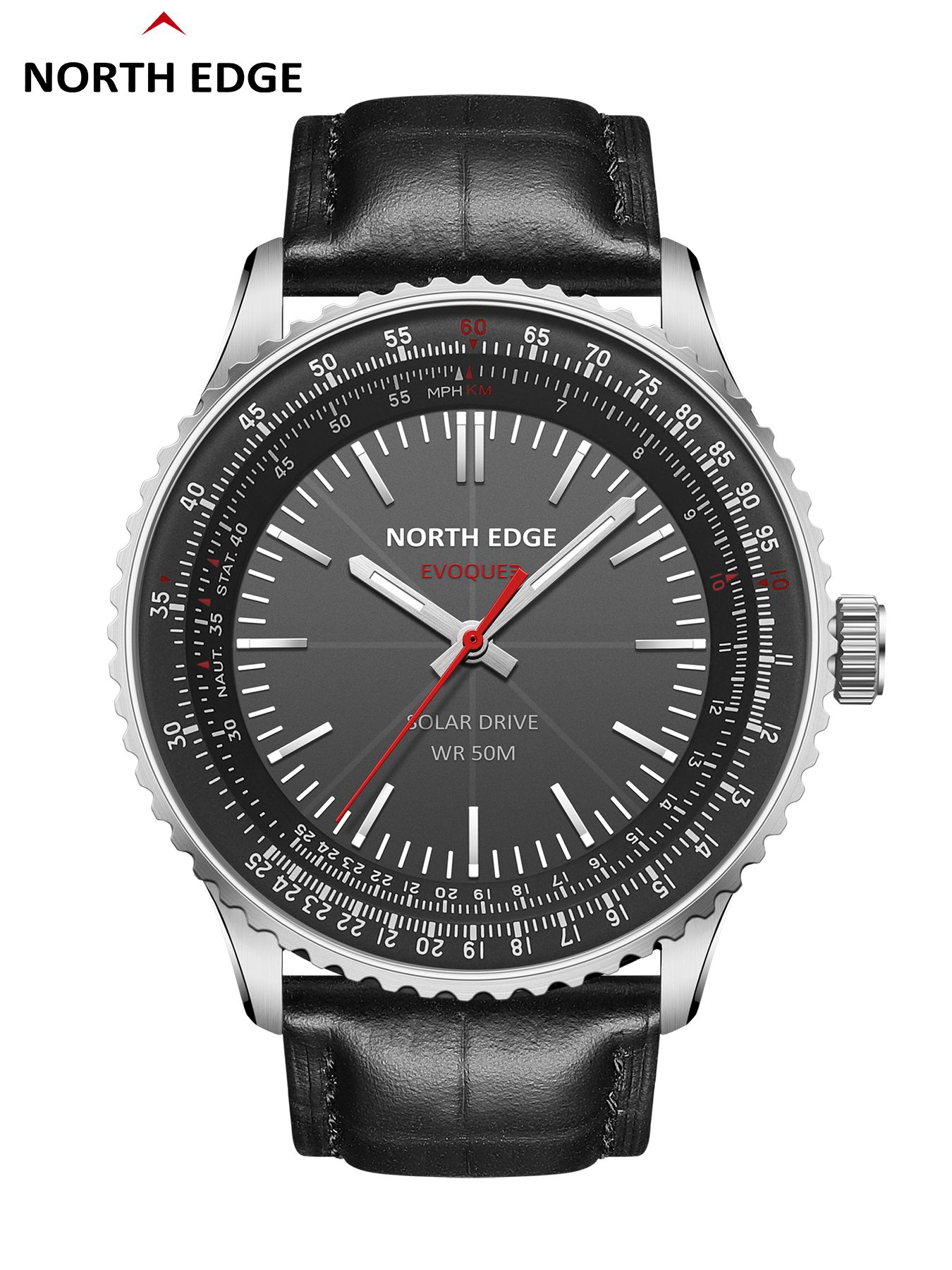 Solar Powered Watch - NORTH EDGE EVOQUE 3 Pilot Series