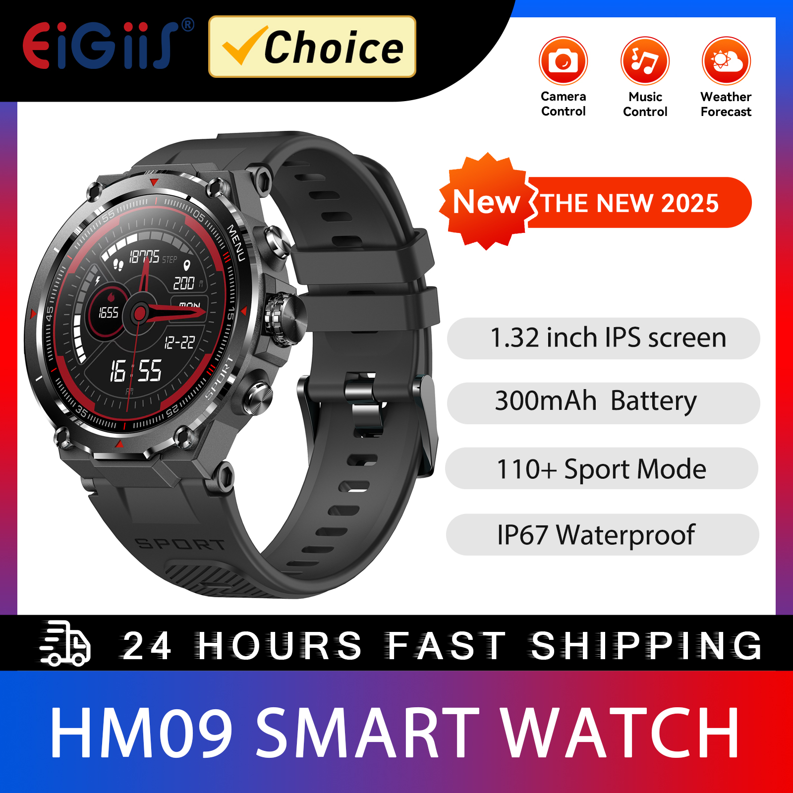 Watch Smartwatch - EIGIIS Military Smart Watch for Men