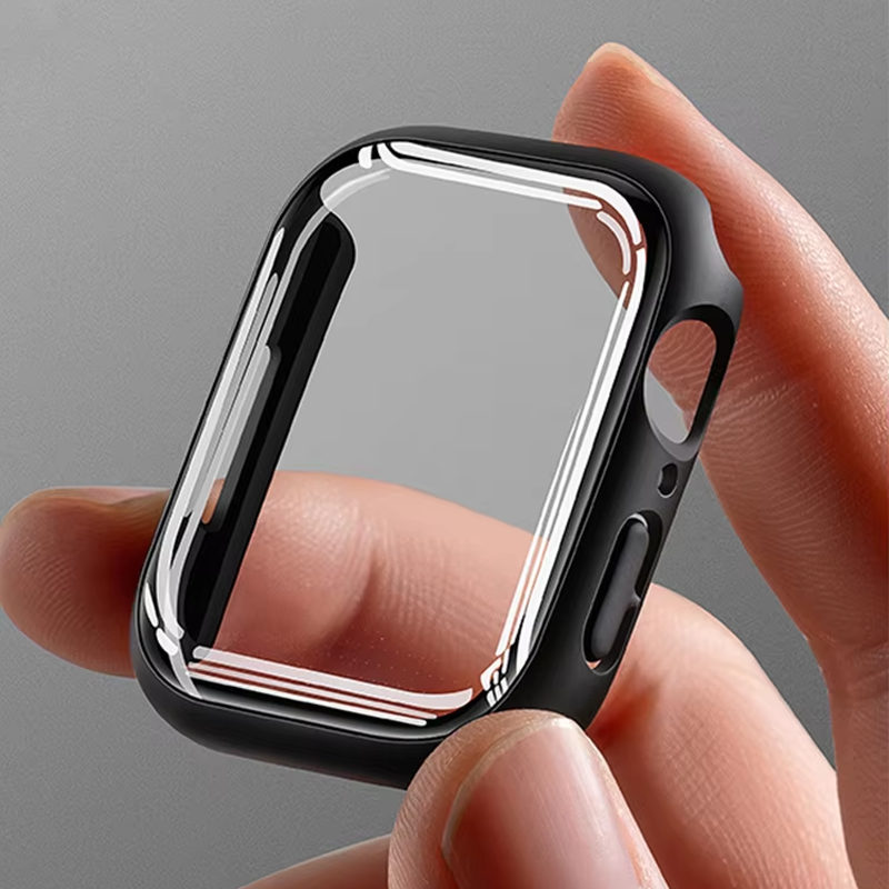 Iwatch Smartwatch Series 7 - 1-2pcsGlass+Cover For Apple Watch case 46mm
