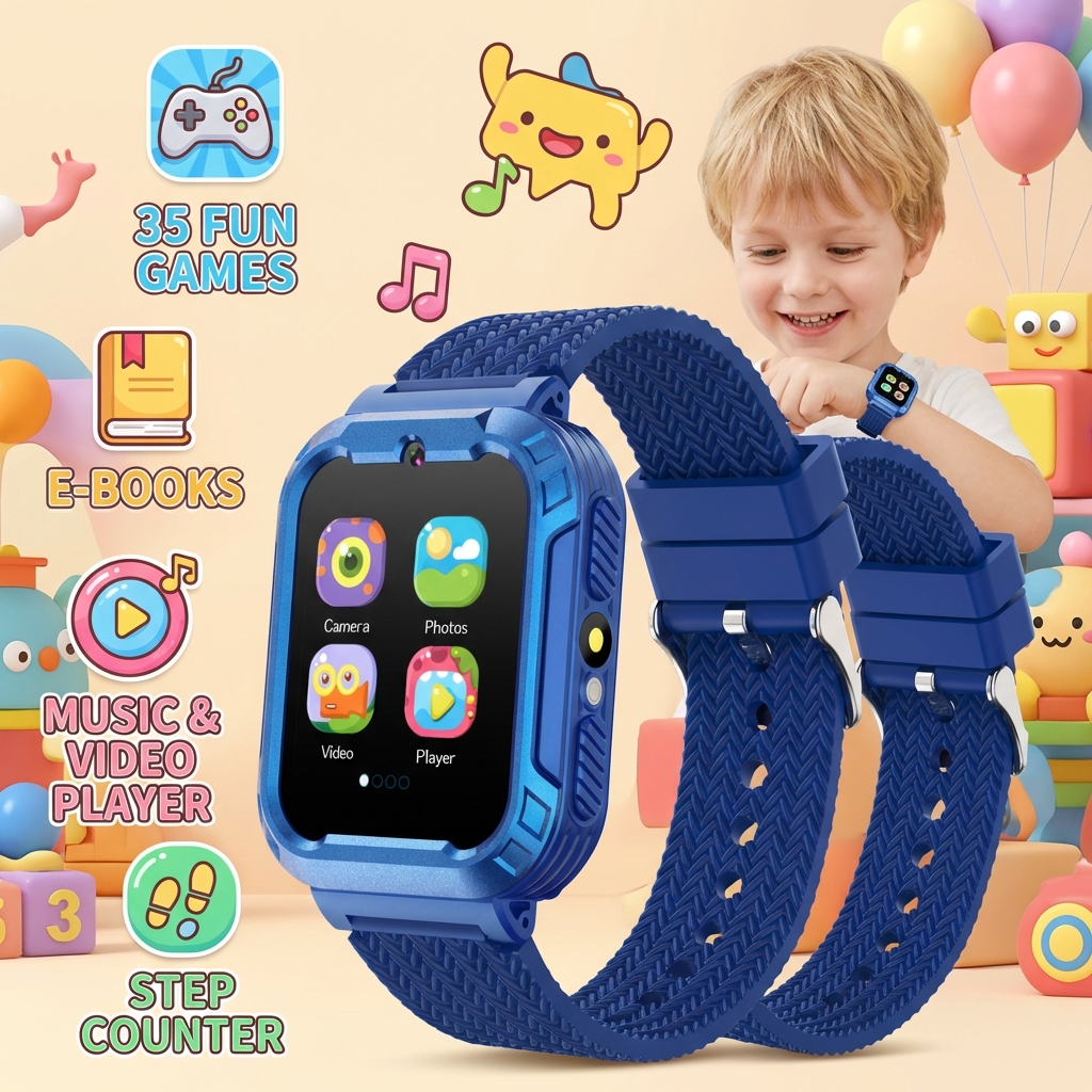 Smartwatch Watches For Kid Boy With Alarm - Children Smart Watch 35 Games Video