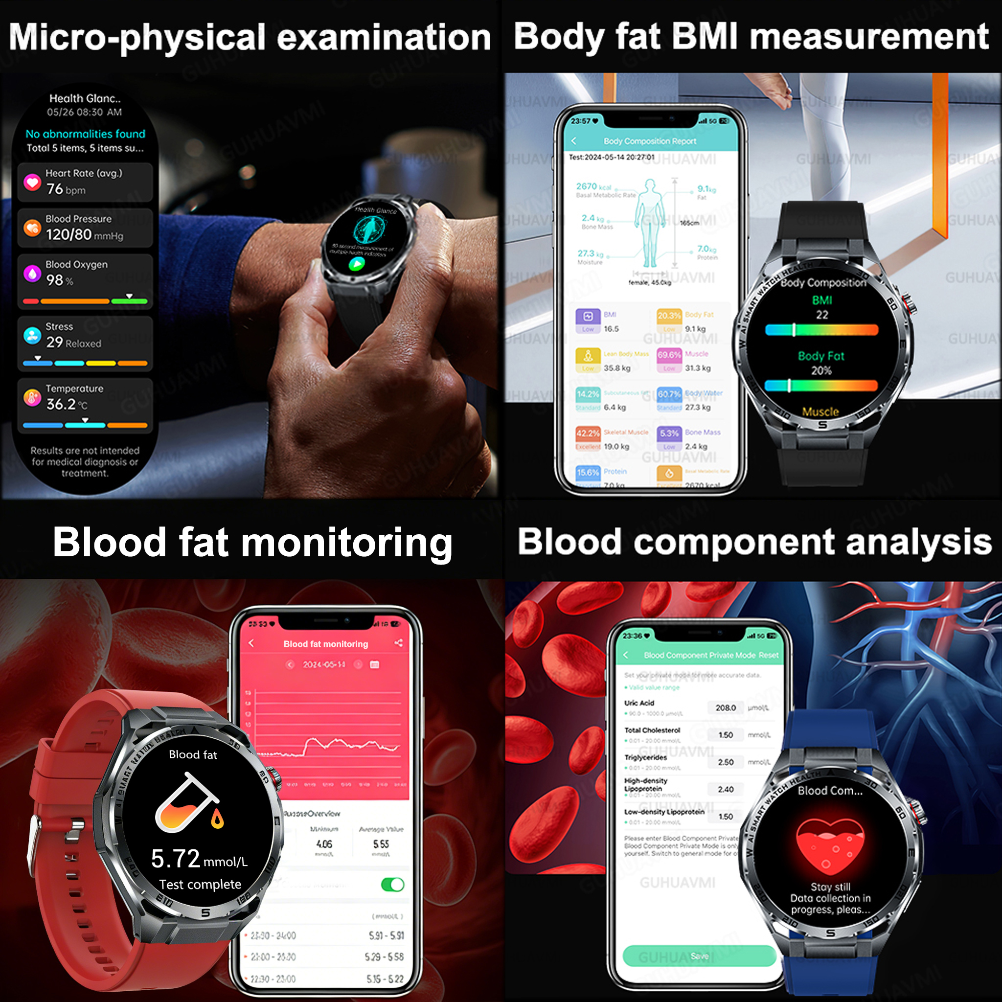 2026 New Body Fat AI Analysis  - Smartwatch Health Watches For Women recension och pris