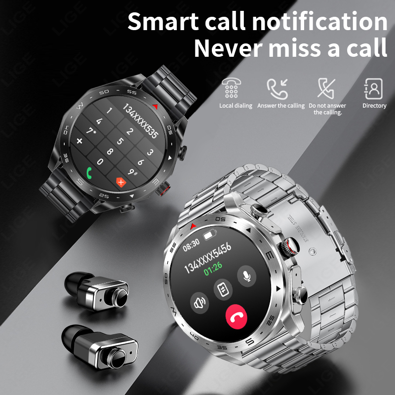 LIGE TWS Earbuds Bluetooth Hea - Smartwatch Noise Watches For Women recension och pris
