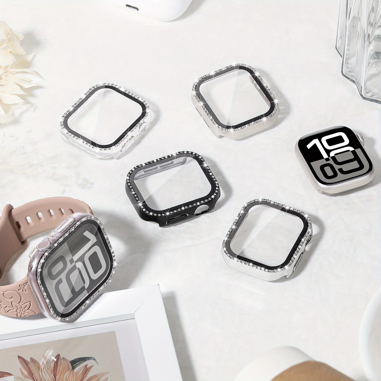 Glass+Diamond Cover For Apple  - Iwatch Smartwatch Series 7 recension och pris