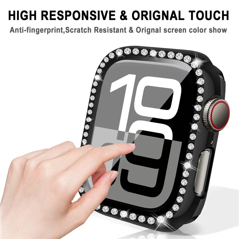 Glass+Diamond Cover For Apple  - Iwatch Smartwatch Series 7 recension och pris