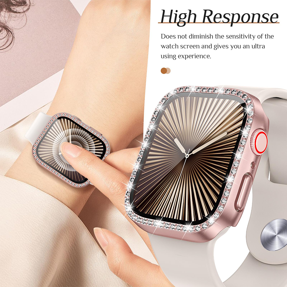 Diamond Case+Glass For Apple w - Iwatch Smartwatch Series 7 recension och pris
