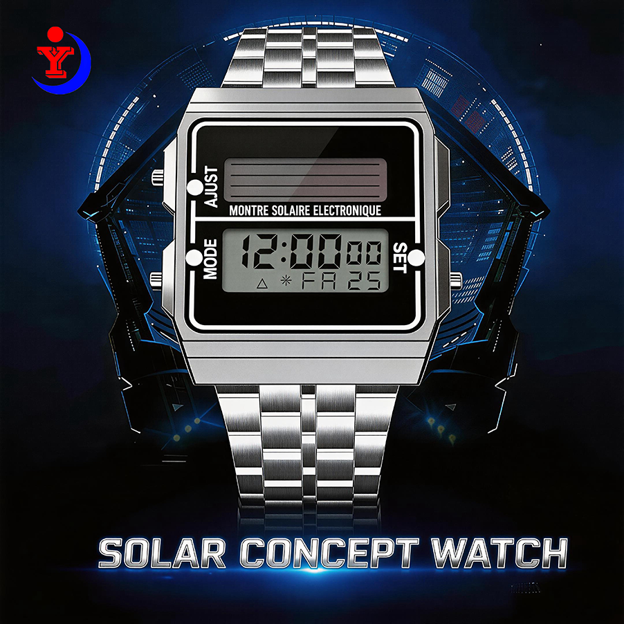 Retro Silver Metal Square Sola - Solar Powered Watch recension och pris