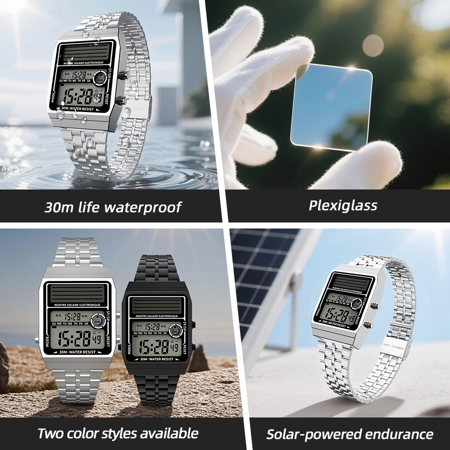 Solar Retro Fashionable Multi- - Solar Powered Watch recension och pris
