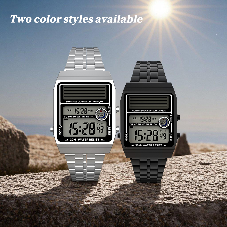 Solar Retro Fashionable Multi- - Solar Powered Watch recension och pris