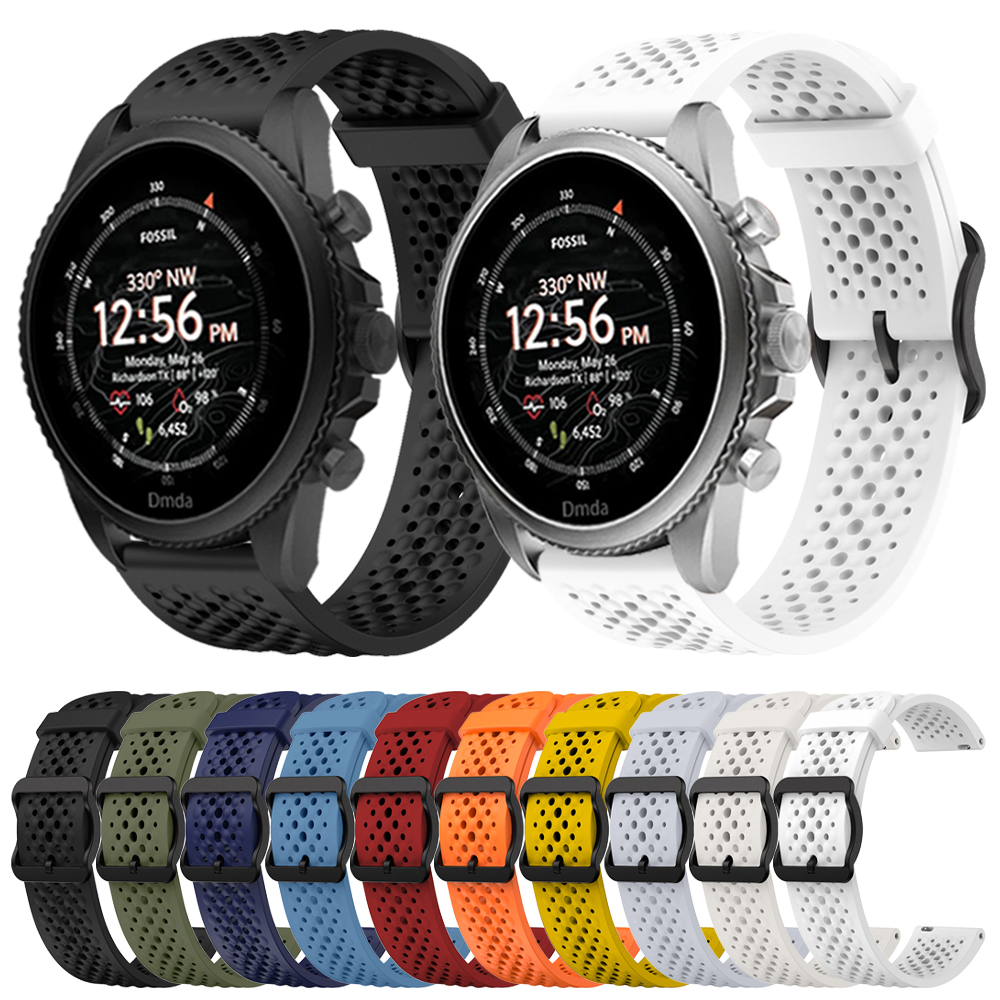 22mm Watch Sports Silicone Str - Fossil Watches Smartwatch Gen 6 recension och pris
