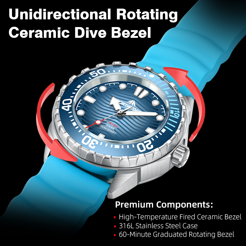 2026 New NORTH EDGE TRITON Sol - Solar Powered Watch recension och pris