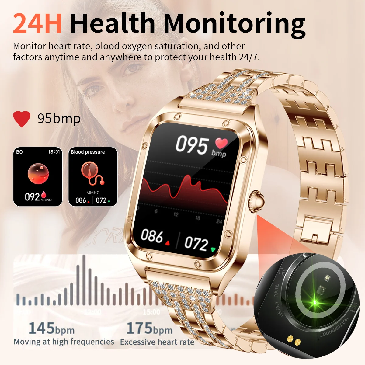 LIGE Smart Watch Woman Outdoor - Smartwatch Ladies Watches For Women recension och pris
