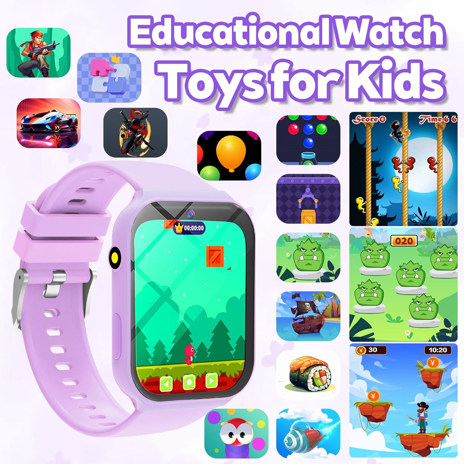 Kids Smart Watch with 18 Games - Smartwatch Watches For Kid Boy With Alarm recension och pris