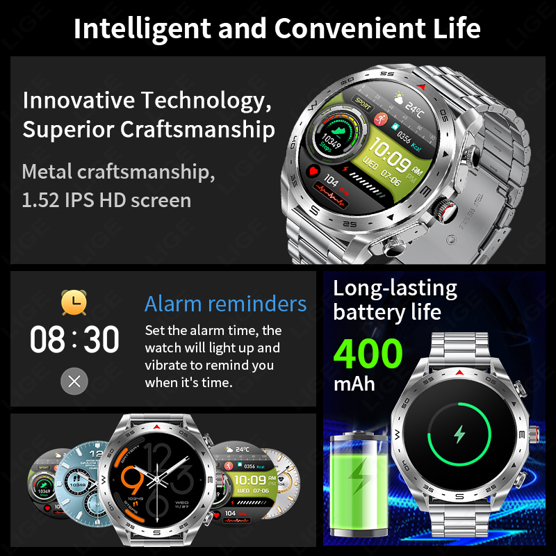 LIGE AMOLED Screen Smart Watch - Smartwatch Noise Watches For Women recension och pris