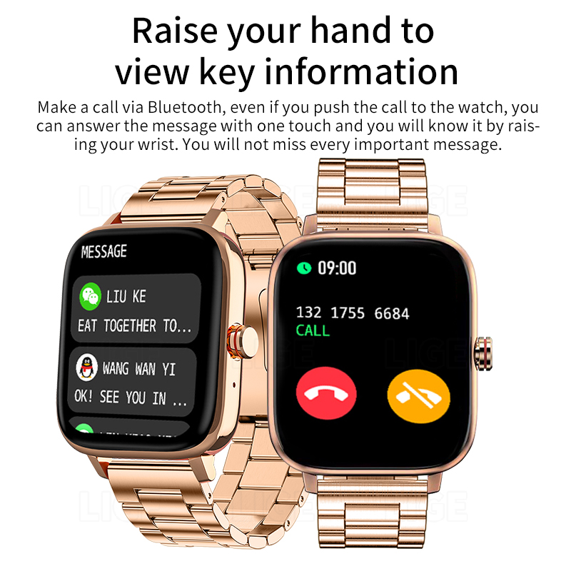 LIGE New Bluetooth Call Smart  - Smartwatch Ladies Watches For Women recension och pris