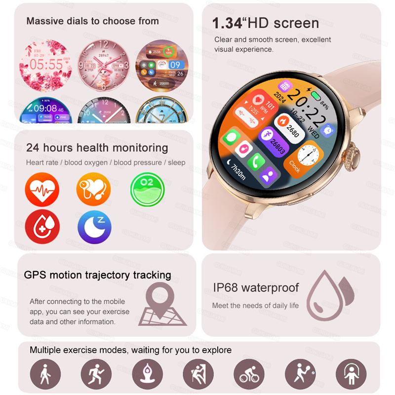 2026 New Lady Fashion Smart Wa - Smartwatch Ladies Watches For Women recension och pris