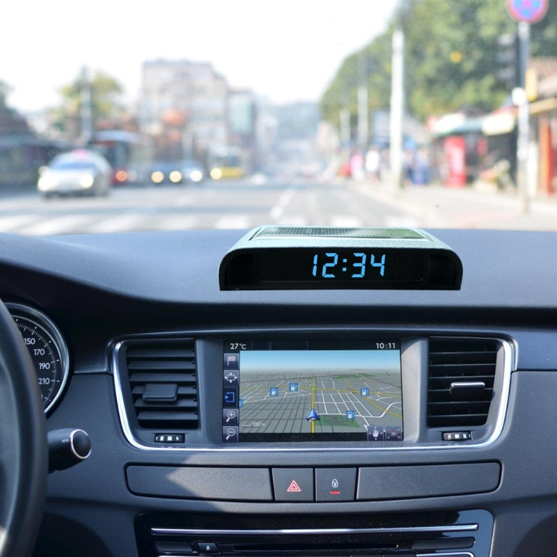 Automobile Solar Powered Clock - Solar Powered Watch recension och pris
