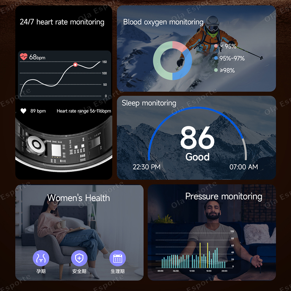 Newest Smart Ring Call Message - Smartwatch Health Watches For Women recension och pris