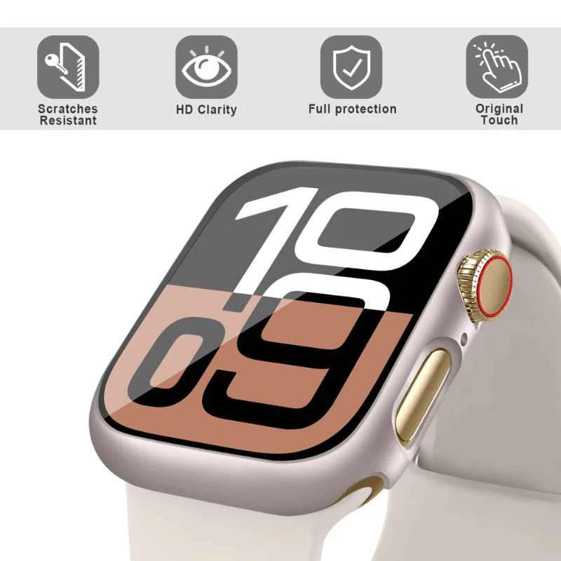 Tempered Glass+cover For Apple - Iwatch Smartwatch Series 7 recension och pris