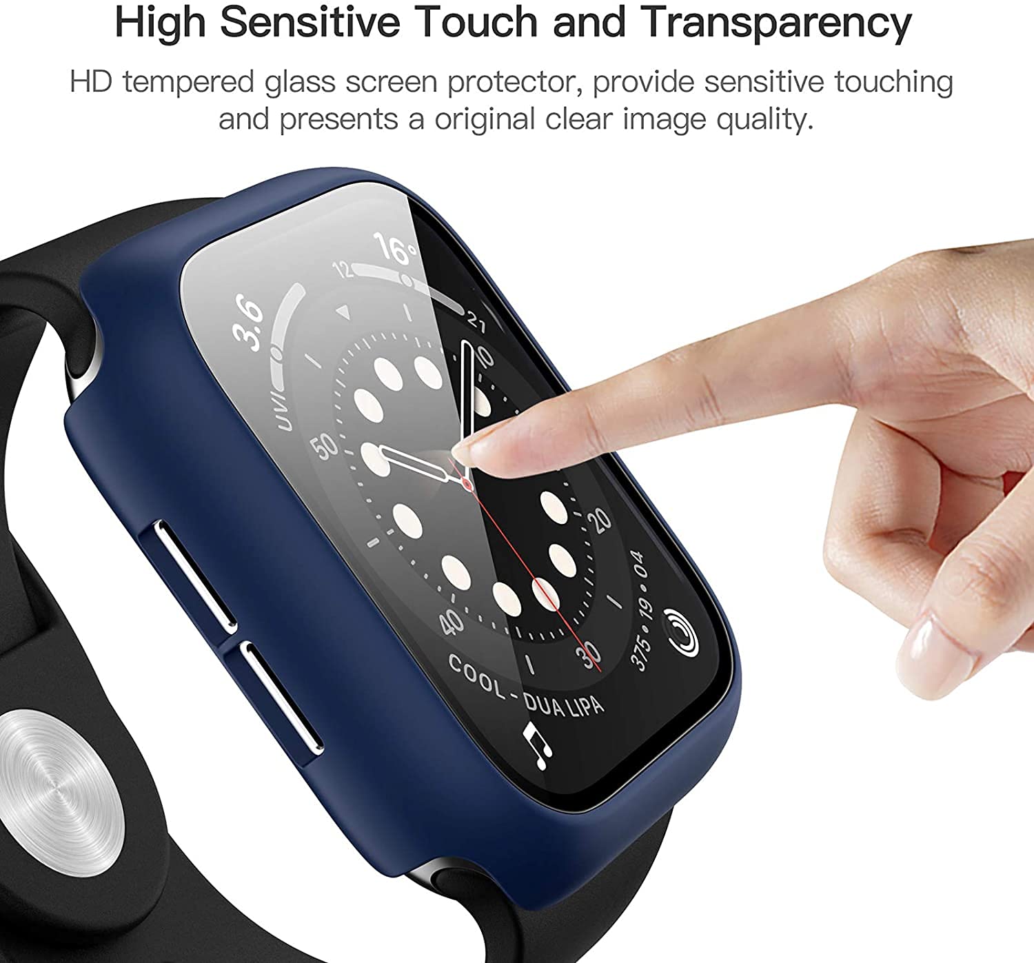 Tempered Glass+ Case For apple - Iwatch Smartwatch Series 7 recension och pris