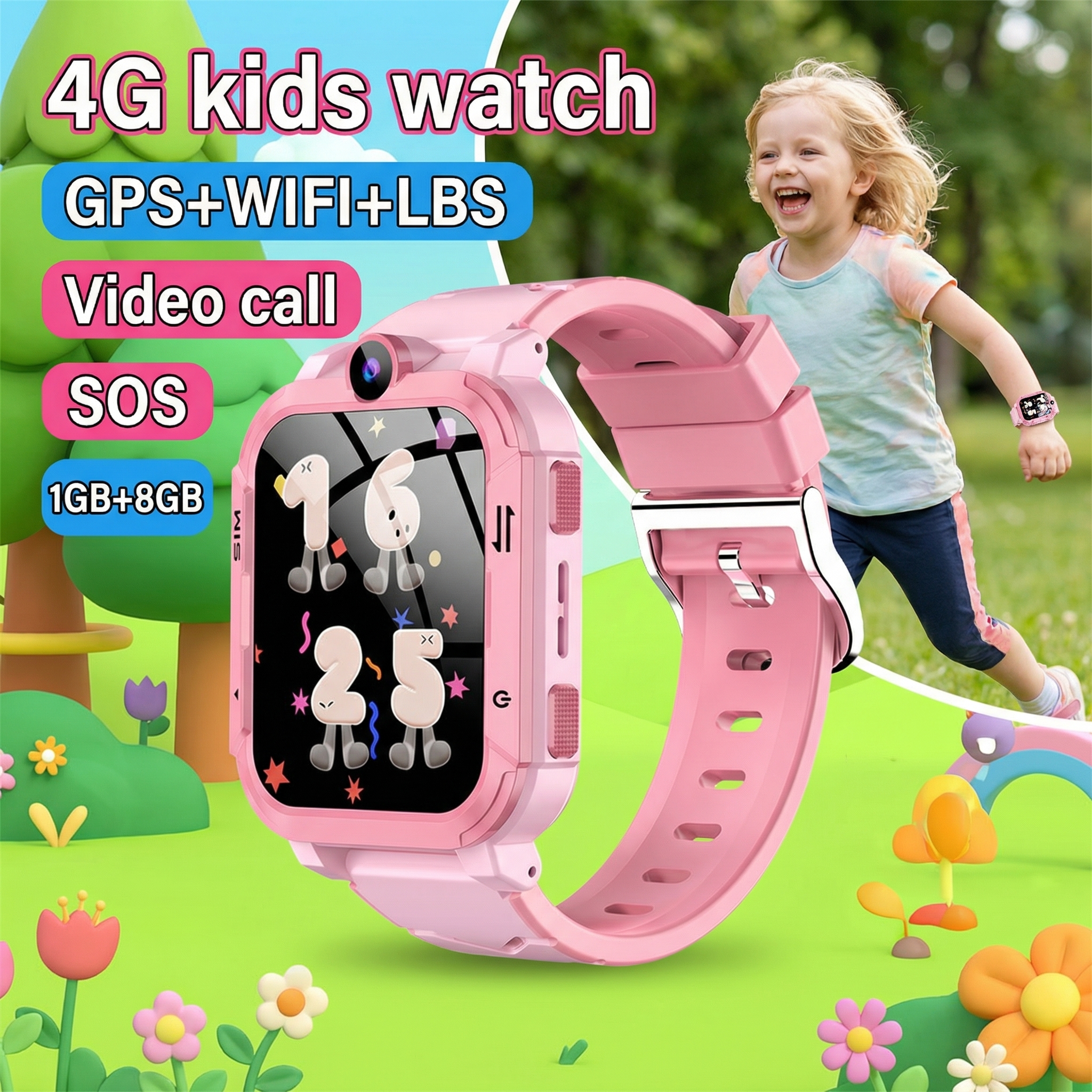 Smart Watch Kids 4G GPS WiFi L - Smartwatch Watches Birthday Gift For Boys With Gps recension och pris