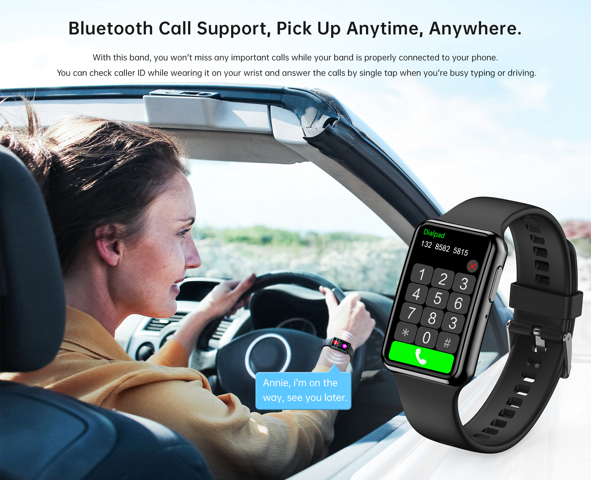 1.47 Inch BT Call Smart Band H - Watch Smartwatch recension och pris