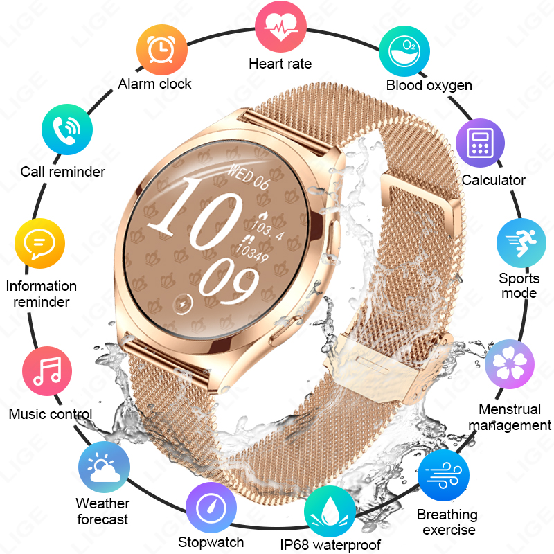 LIGE Luxury Smart Watch For Wo - Smartwatch Ladies Watches For Women recension och pris