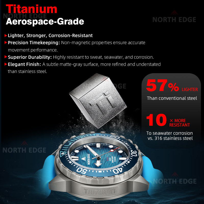 NORTH EDGE TRITON-TI Titanium  - Solar Powered Watch recension och pris
