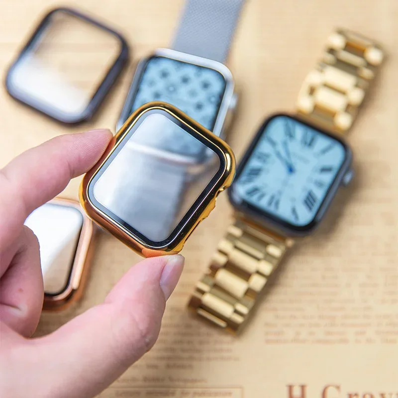 Glass+case For Apple Watch ban - Smartwatch Watches For Women Smart recension och pris