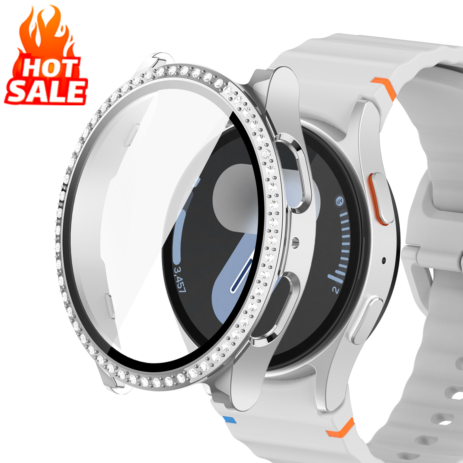 Glass+Diamond Case for Samsung - Smartwatch Watches For Women Smart recension och pris