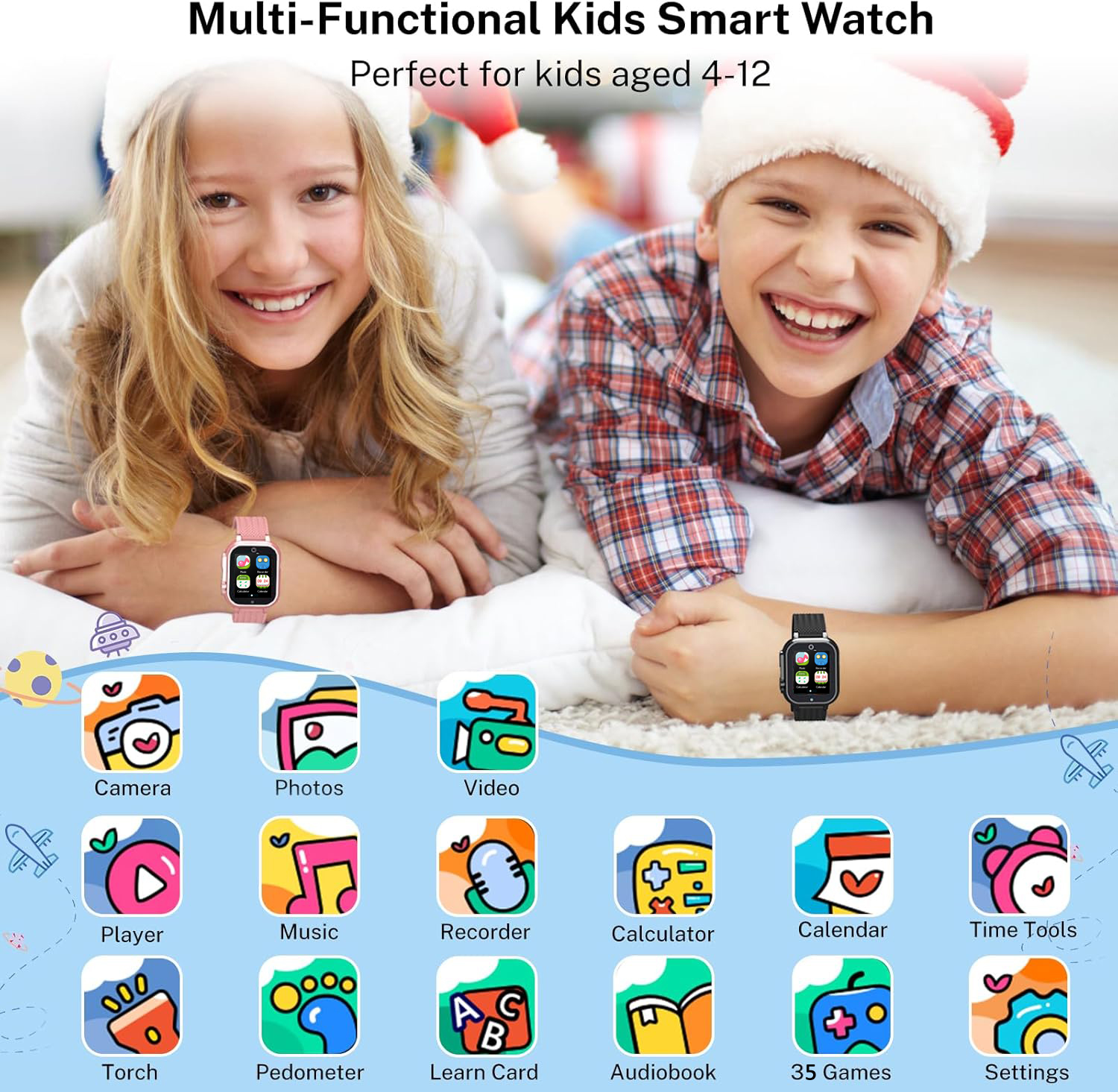 Children Smart Watch 35 Games  - Smartwatch Watches For Kid Boy With Alarm recension och pris
