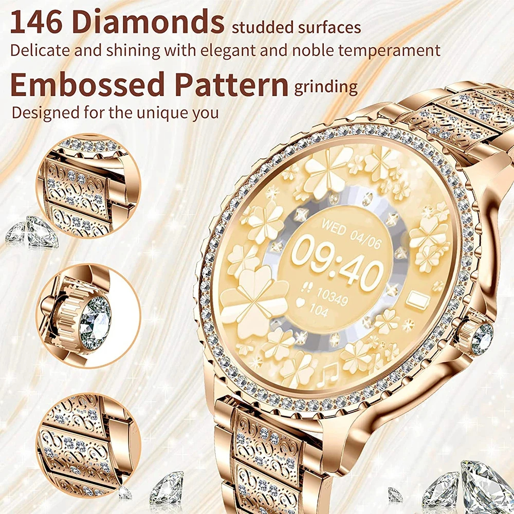 Fashion Luxury Gold Women Smar - Smartwatch Ladies Watches For Women recension och pris
