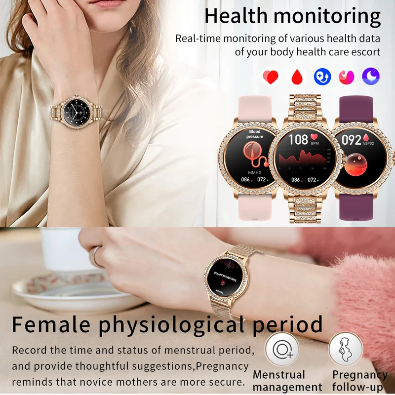 Fashion Luxury Gold Women Smar - Smartwatch Ladies Watches For Women recension och pris
